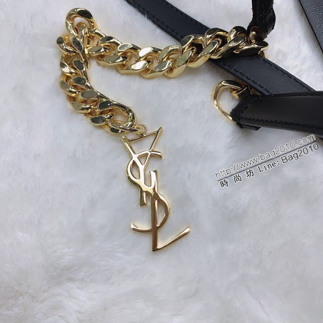 Saint Laurent女士皮帶 聖羅蘭YSL鏈條五金小牛皮腰帶  jjp2142